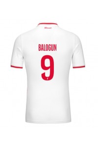 AS Monaco Folarin Balogun #9 Jalkapallovaatteet Kotipaita 2024-25 Lyhythihainen